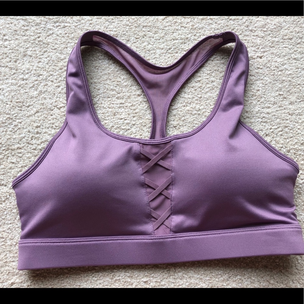 Activ8 Mauve Purple Mesh Front Padded Sports Bra